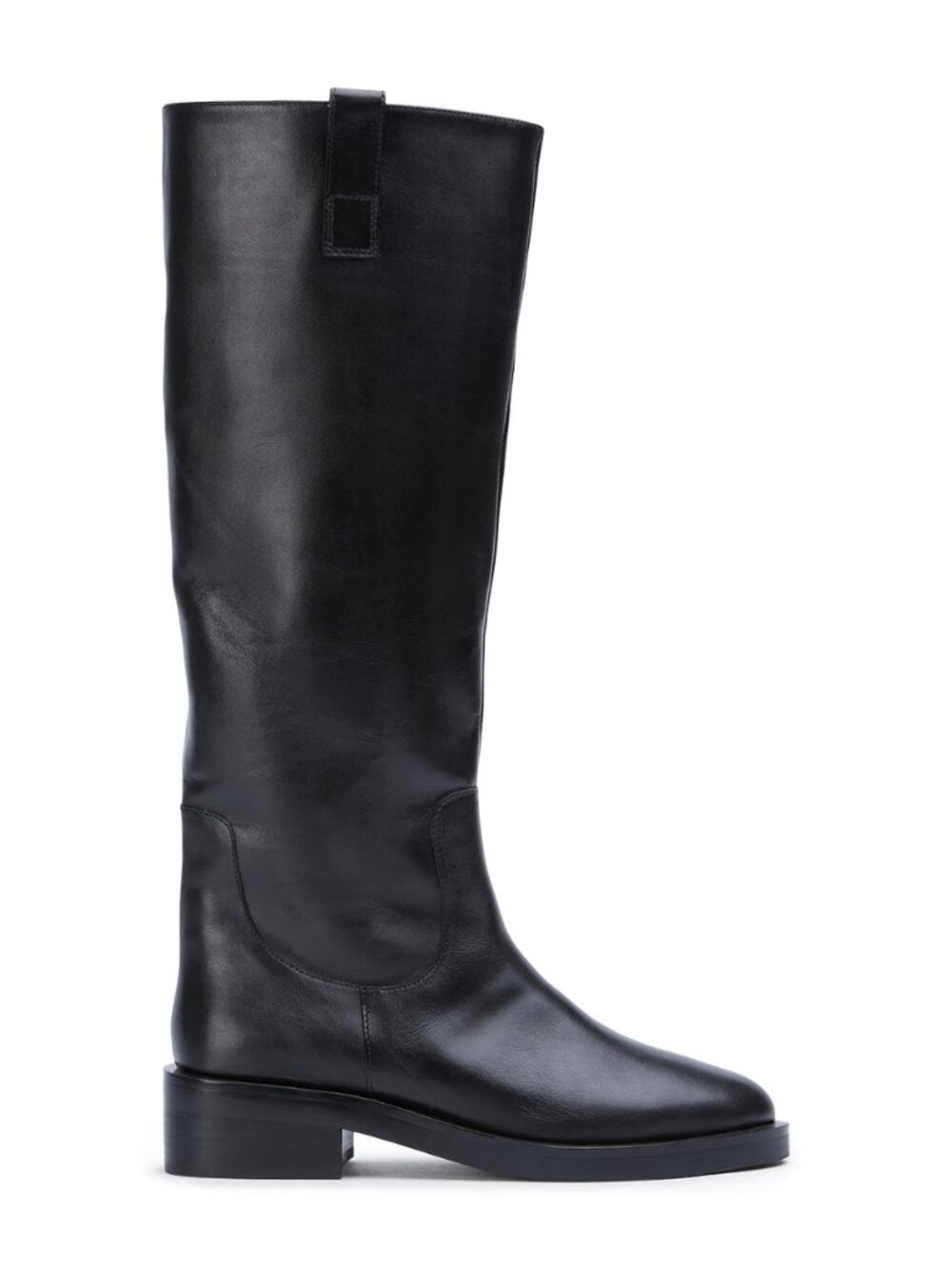 Tony Bianco Tessa Boot in Black Como leather knee high heeled riding combat